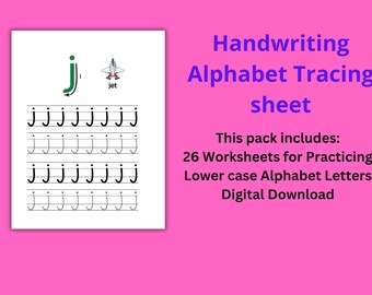 Alphabet Tracing Worksheets | Letter Practice Sheets | Printable Worksheets | Alphabet Writing Practice | INSTANT DOWNLOAD | Small Alphabet