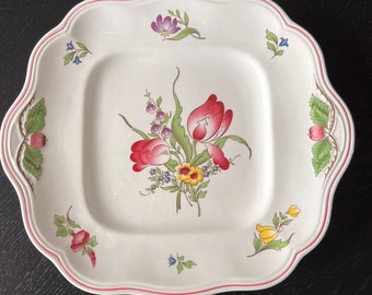 Antique Early 1900's Copeland Spode Marlborough plate tulip porcelain