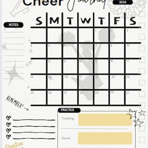 Cheer Schedule Journal
