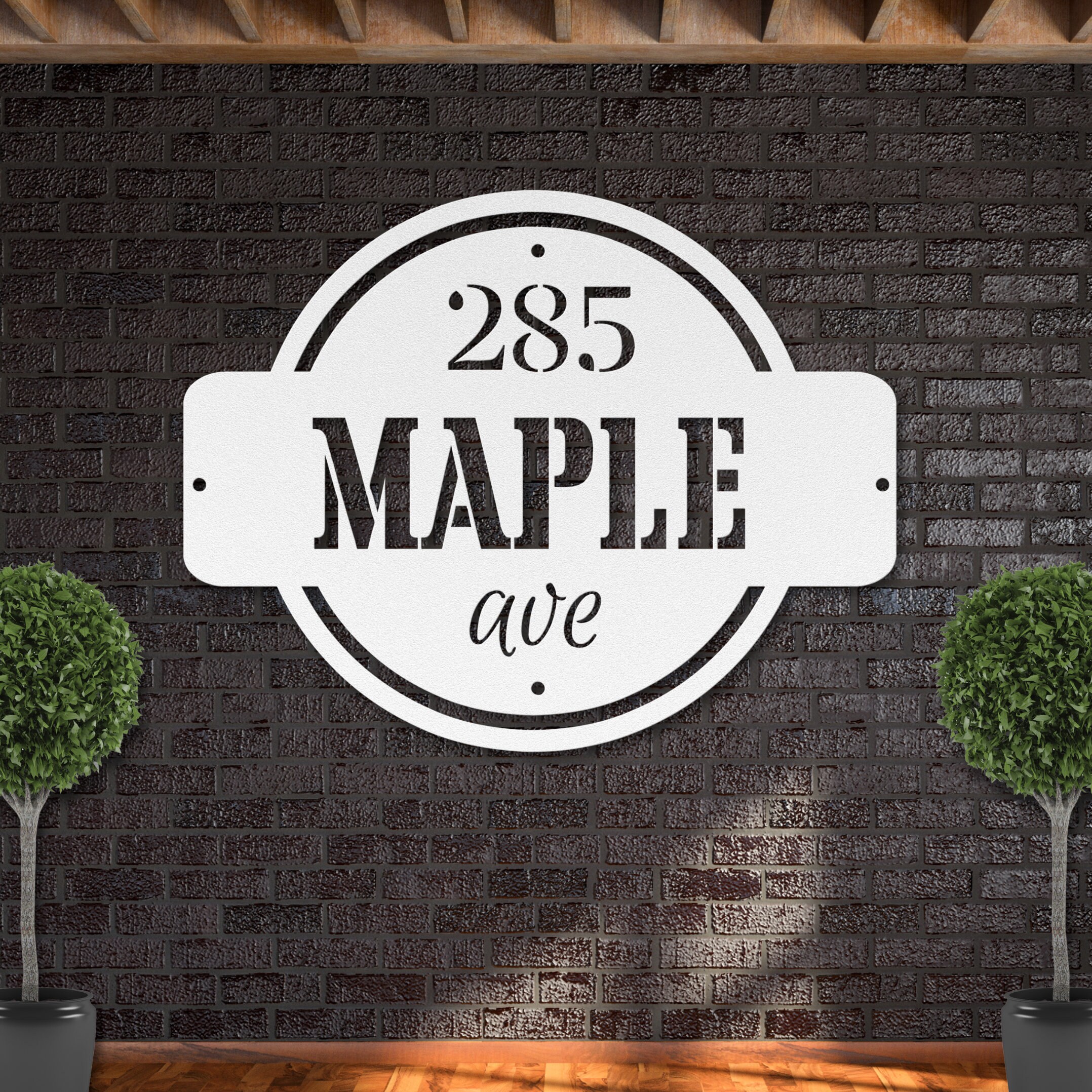 Personalized Metal Address Sign, Custom Home Address Plaque, Metal ...