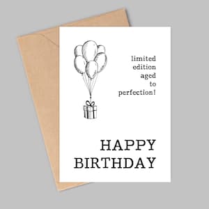 Biglietto di auguri di compleanno stampabile per collega di lavoro, amico, tema contabilità, biglietto d'auguri minimalista con citazione, buon compleanno contabile, piegato 5x7