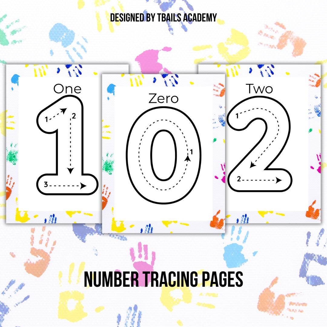 Number Tracing Worksheets: Preschool Handwriting Practice (PDF Download ...
