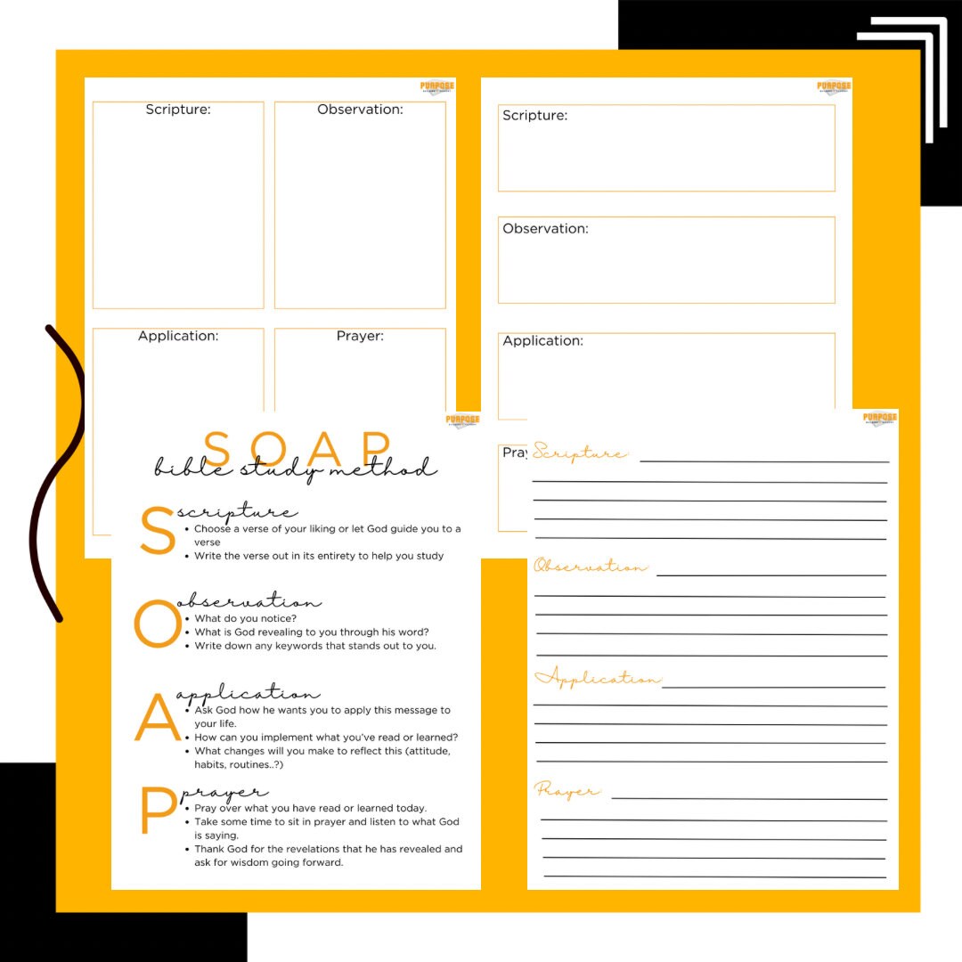 SOAP Bible Study Method: Printable Scripture Guide (digital Download ...