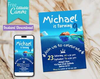 Editable Luca Birthday Invitation | Printable Party Evite (Digital Download)