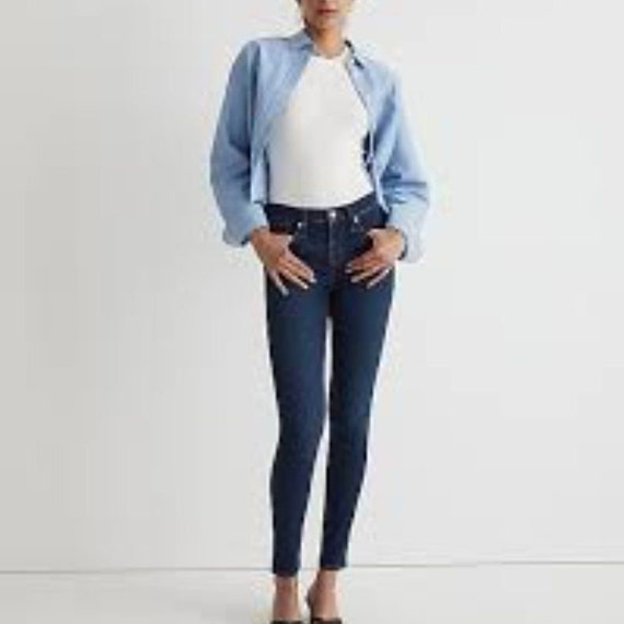 Madewell 9mid Rise Skinny Jeans Size 26 Etsy Canada