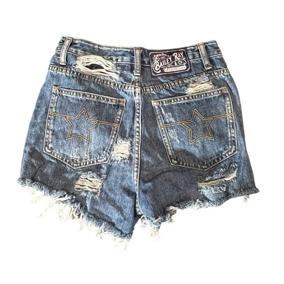 Bailey Ray and Co - Distressed High Waisted Denim Shorts - The Emily