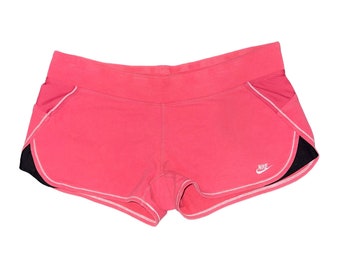 Vintage Nike Women's Medium Pink Dri-Fit Elastic Waistband Running Shorts