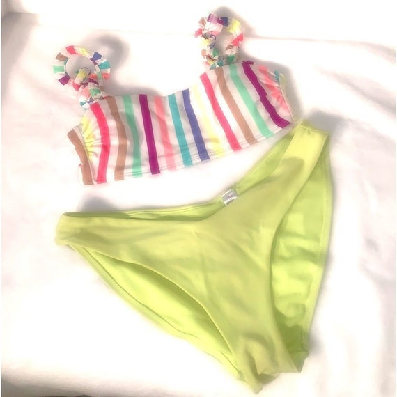 NoBo Neon Stripe Juniors Bikini - image 1