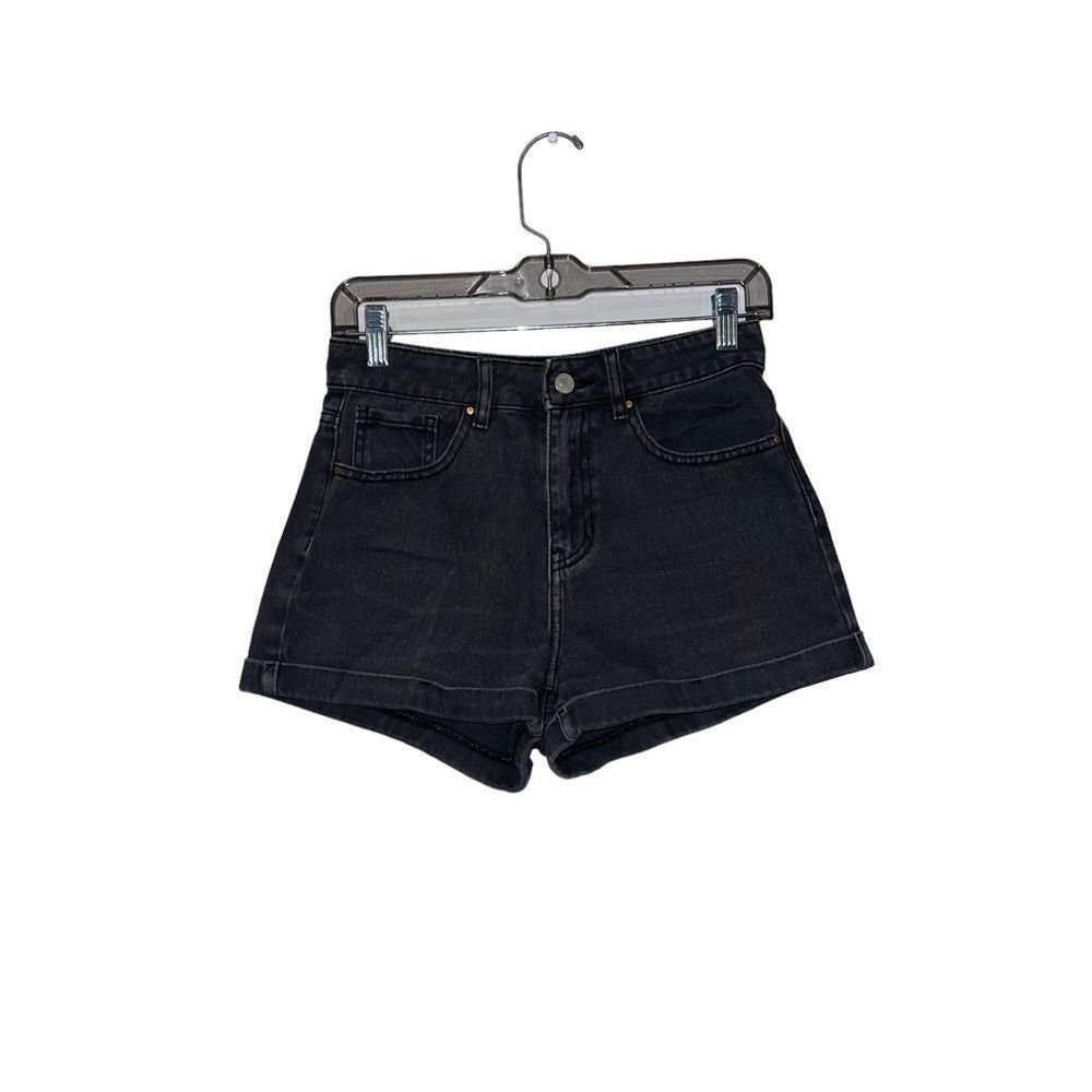 Pacsun Black Denim Mom Shortssize 25 Etsy UK