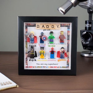 Hero Gift Frame, Superhero Present For Dad, Son Daughter, Father's Day Gifts, Gifts from Daughter, Family Anniversary Gift, Home Decorations