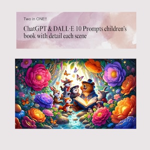 ChatGPT et DALL·E 10 invites livre pour enfants avec des détails sur chaque scène