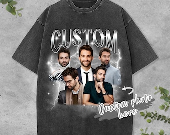 Custom Photo Vintage Rap Tee, 90s Graphic T-Shirt