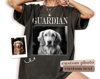 Custom Pet Portrait T-Shirt: Retro 90s Graphic Tee