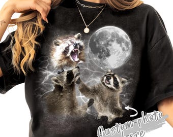 Custom Pet Photo - Vintage Graphic 90s Tshirt,Custom Dog Shirt,Personalized Moon Shirt,Vintage Graphic 90s Tshirt,Gifts for Dog Mom/Dad