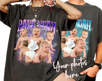Camiseta gráfica vintage personalizada con foto, camiseta de rap de los 90, regalo para el Día de la Madre