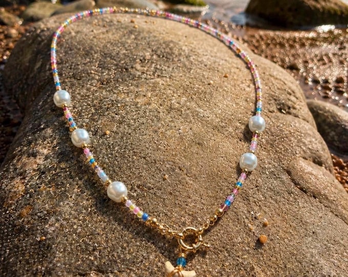 Turqoise Tides Shark Tooth Necklace