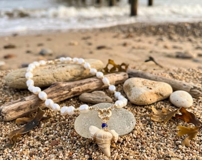 Precious Pearls Shark Tooth Necklace