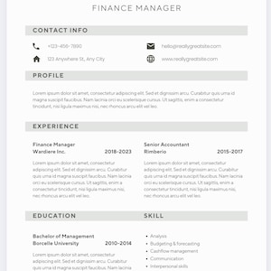 Modern Canva Resume Template – Editable CV | ATS-Friendly Professional Resume for Job Seekers