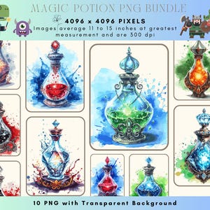 Potion Bottles SVG - Witchcraft Mystical Cut Files - Halloween SVG - Commercial Use Included