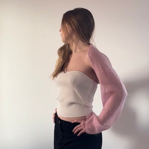 Soft Mohair Summer Bolero Shrug PDF Knitting Pattern