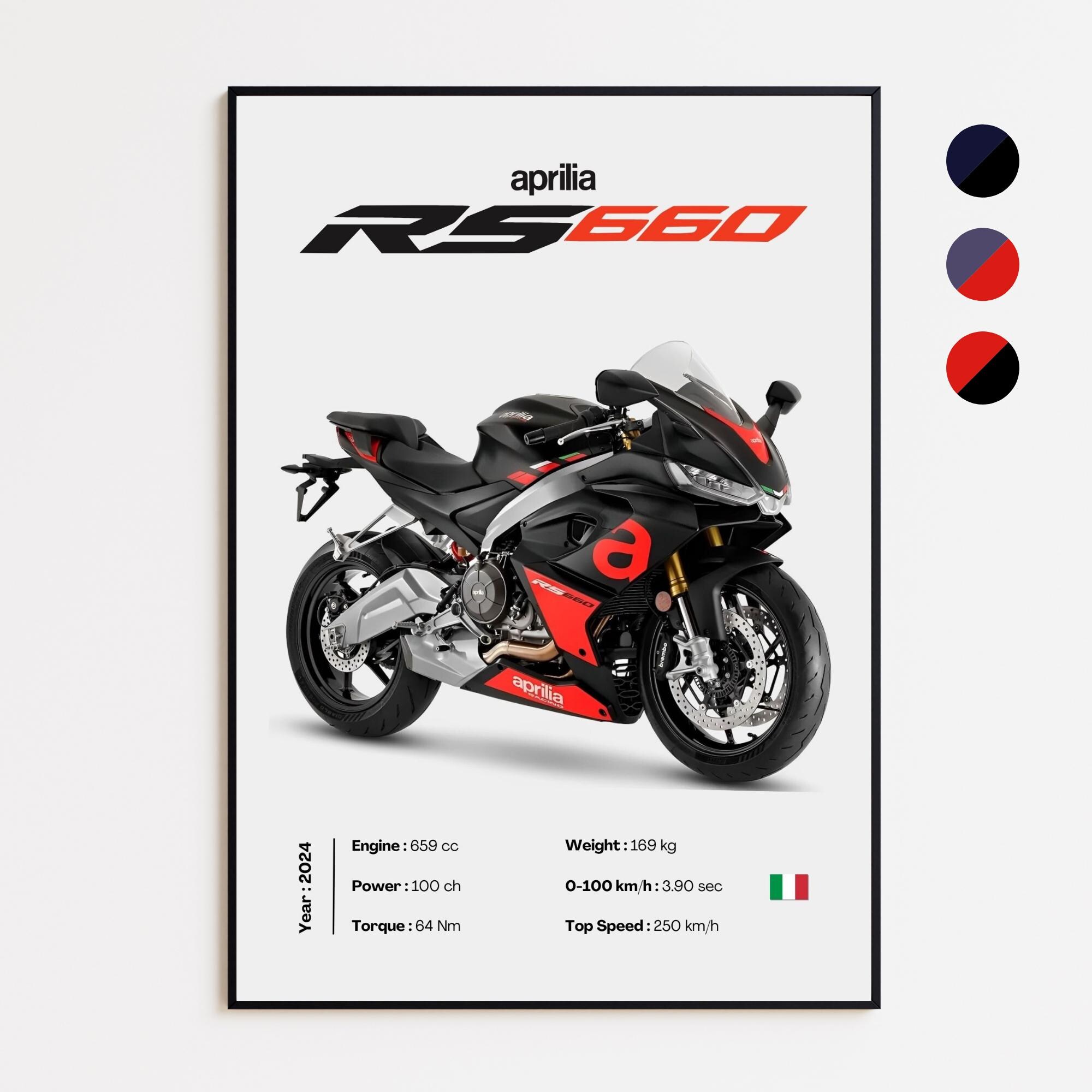 Tableau Mural APRILIA RS 660 - Décoration Moto GP - Toile Sur Cadre - Style Moderne