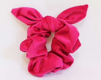 Elástico feito à mão com laço de veludo rosa