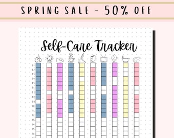 Self Care Tracker / A5 Journal / Druckbarer Tracker / Monatlicher Tracker / Monatlicher Ziel-Tracker / Habit Tracker / Hautpflege Tracker / Checkliste