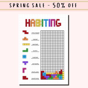 Habiting Tracker / A5 Journal Page / Printable Tracker / Monthly Tracker / Habit Tracker / Adult Task Tracker / Printable Journal Page
