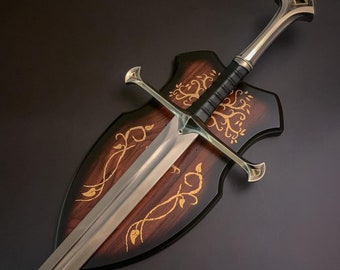 Schwerter, handgefertigtes Edelstahlschwert, Anduril-Schwert, kampfbereites Schwert Herr des Ringkönigs Aragorn-Ranger-Schwert, bestes Geschenkjubiläum