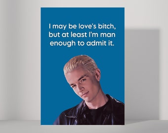 Spike | Buffy the Vampire Slayer | BTVS| Greeting Card |  Valentine’s Card | Anniversary Card | Digital download | Print at home