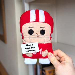 American football gift plushie super bowl birthday card funny fantasy football league doll cute sports stuffed toy fave team lover present