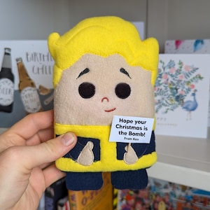 Peluche de jeu du coffre-fort avec carte d'anniversaire personnalisée cadeau amusant pour joueur vidéo avec message personnalisé décoration de chambre petit ami figurine RPG merch
