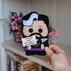 Verso doudou avec 33 carte d'anniversaire drôle de joueur vidéo cadeau avec message personnalisé merch figurine esquire cadeau de jeu de rôle