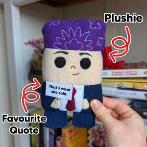 Peluche Prison Mike, cadeau de bureau, carte d'anniversaire personnalisée pour les fans de poupée de série américaine, cadeau de voeux amusant avec citations personnalisées, jouet pour amateur de télévision