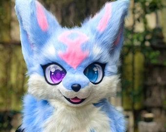 Fursuit Japanese premade dog wolf fox furry/ One of the kind cosplay kig headgear/ Handmade kemono headpiece kigurumi mask/ pet play