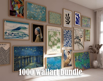 WHOLE SHOP SALE, 1000 Mega Bundle Wall Art, Gallery Wall Art, Printable Wall Art, Eclectic Gallery Set, Maximalist Wall Art, Trendy Prints