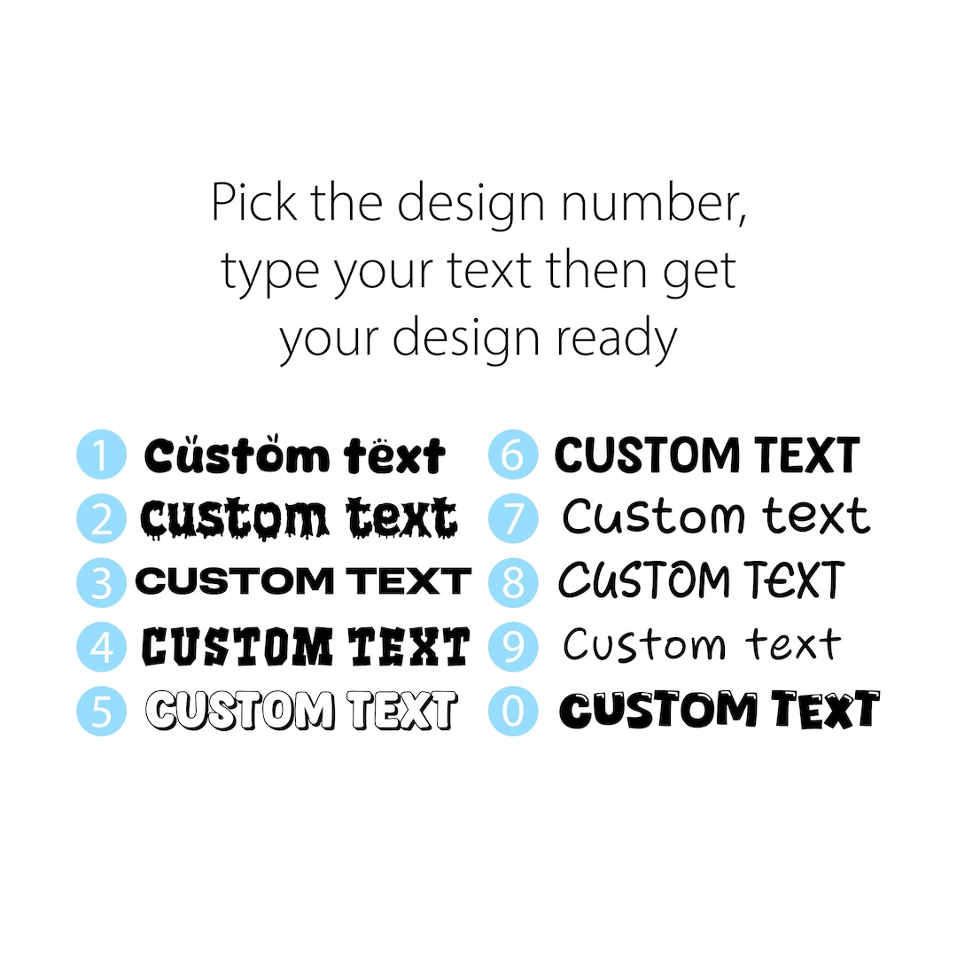 Custom Text PNG, Custom Design, Font PNG, Digital Download Png ...