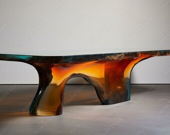 Stunning, distinct resin dining table