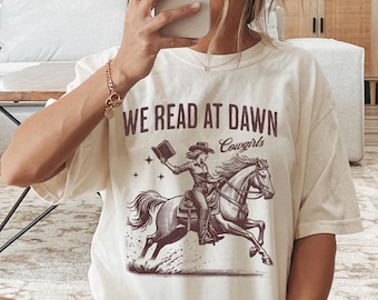Comfort Colors®Bookish Cowgirl Shirt,Cowboy Romance Reader Club Western Book Lover Shirt Country Bookish Tee Bookish Gift For Her