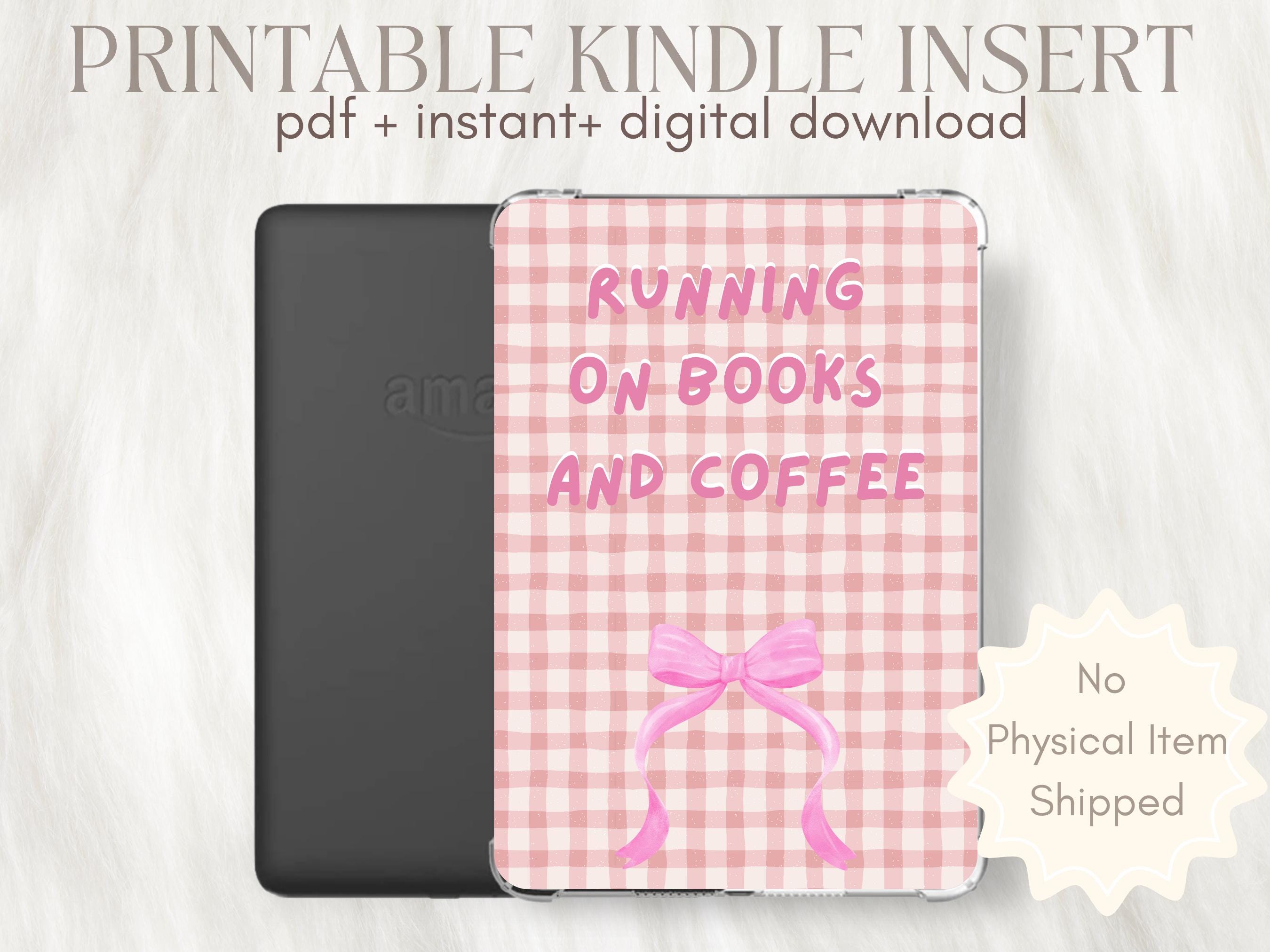 Cute Kindle Cover Insert Printable Cozy Pink Red Gingham Kindle Insert ...