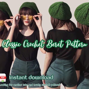 Classic Crochet Beret Pattern – Stylish & Easy-to-Follow digital pattern is perfect for crocheters of all levels, Perfect For Craft lovers