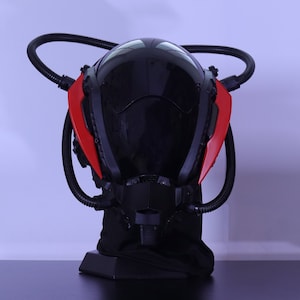 Custom Demon cyberpunk Mask, Black Warrior Full Face Mask, Halloween Cyber Punk Helmet, mechanical butterfly masquerade party mask