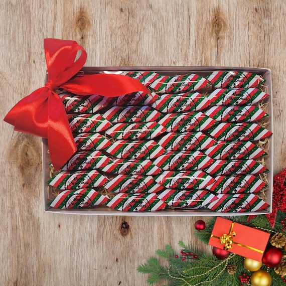 Personalized Christmas Candy Box –Medium - 30 Custom Krówki Caramels – Elegant Holiday Gift with Ribbon, Ready to Gift