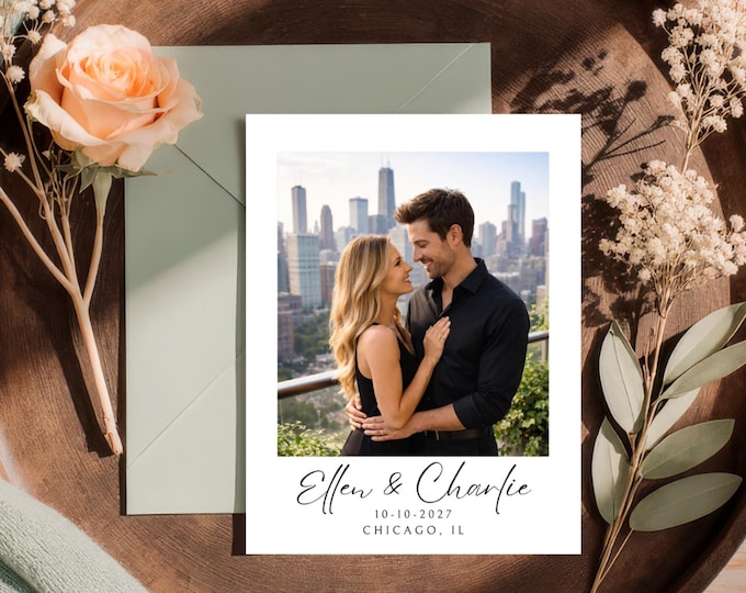 Save the Date Magnet • Wedding Announcement • Photo Magnet • Custom Favor • Basic