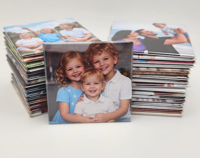 Personalized Photo Magnets 2x2": Holiday • Wedding • Birthday Gift • Keepsakes for Every Occasion