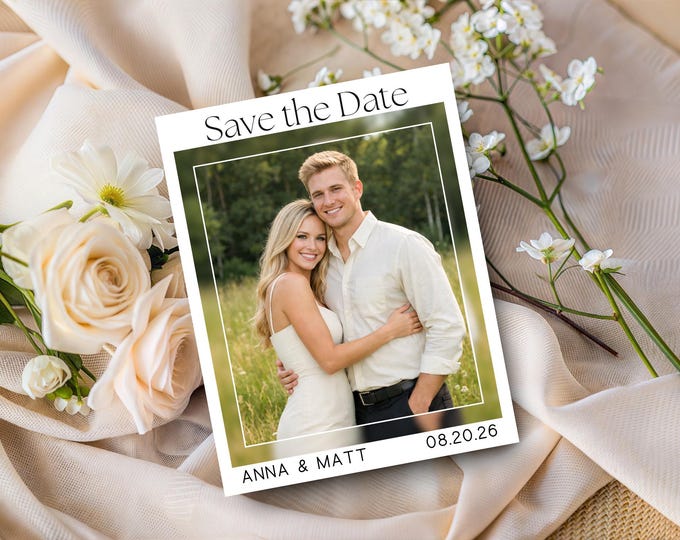 Save the Date Magnet • Wedding Announcement • Photo Magnet • Custom Favor • Frame