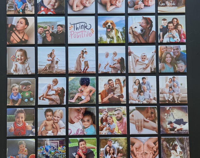 Featured listing image: Personalized Photo Magnets 2x2": Holiday, Wedding, Birthday Gift, Keepsakes for Every Occasion
