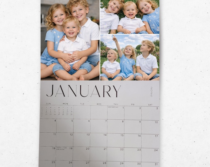 Custom magnetic photo calendar
