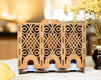 Tea bag holder wood, Tea bag dispenser, Tea bag organizer caddy, Tea bag box personalized, Tea bag storage wooden, Tea display stand