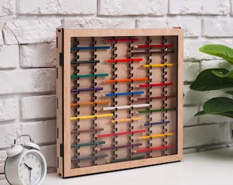 Vitrina de lápiz de golf, Porta lápiz de golf, Caja de lápiz de golf, Estante de pared de lápiz de golf, Estante de lápiz de golf, Estante de exhibición con puerta transparente